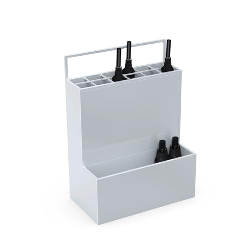 Großes 2-stöckiges Metall-Regenschirm-Aufbewahrungsregal – stilvoller Stockhalter für Zuhause und Einkaufszentrum, platzsparendes Design (38 x 26 x 53 cm) – halten Sie Ihren Eingangsbereich ordentlich von Generisch