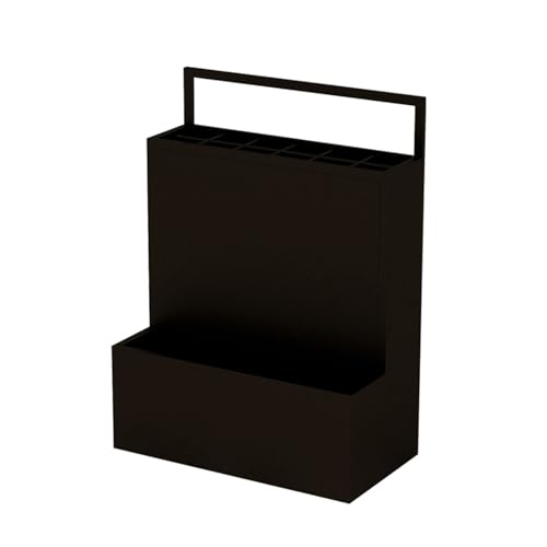 Großes 2-stöckiges Schirmregal aus Metall – stilvoller Stockhalter für Zuhause und Einkaufszentrum Eingang – platzsparendes Design (38 x 26 x 53 cm) von Generisch