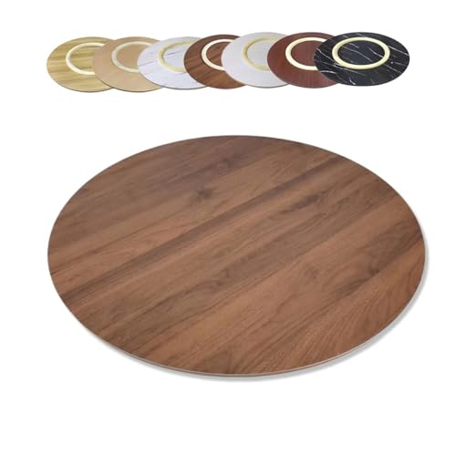 Großes 70 cm drehbares Servierbrett aus Holz, Drehteller, runder Esstisch, Tablett für Küche, Walnussholz-Finish, perfekt für Unterhaltung und Servieren von Speisen von Generisch