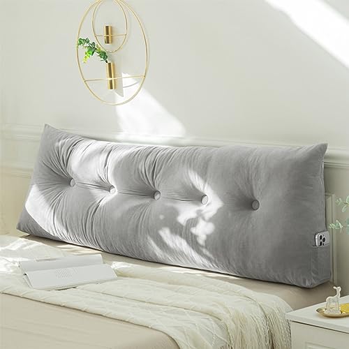 Großes Keil-Lesekissen, 180 x 40 x 12 cm, dreieckiges Rückenstützkissen für Schlafzimmer, dickes, weiches Lendenkissen für Sofas und Stühle, lange Nackenrolle, Körperstützkissen Großes Keil-Lesekissen, 180 x 40 x 12 cm, dreieckiges Rückenstützkissen für Schlafzimmer, dickes, weiches Lendenkissen für Sofas und Stühle, lange Nackenrolle, Körperstützkissen von Generisch