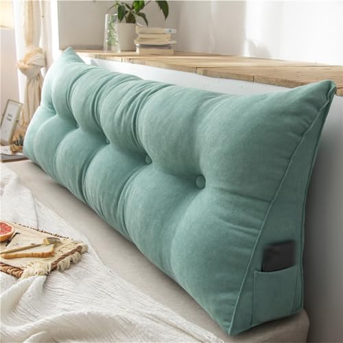 Großes Keilkissen, Stützkissen für Rücken, Lendenwirbelsäule und Kopfteil, dreieckiges Lesekissen, ergonomische Taille und Rückenlehne, Hellblau, 100 x 50 x 20 cm Großes Keilkissen, Stützkissen für Rücken, Lendenwirbelsäule und Kopfteil, dreieckiges Lesekissen, ergonomische Taille und Rückenlehne, Hellblau, 100 x 50 x 20 cm von Generisch