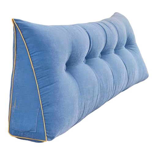 Großes Lendenwirbelkissen – bequemes dreieckiges Keil-Rückenlehnenkissen für Sofa, Erkerfenster und Schlafzimmer – 60 cm Lesestütze von Generisch