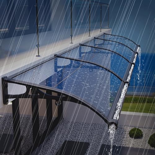 Großes Polycarbonat-Fensterüberdachung, robuste Aluminiumstütze, Regen- und Schneeschutz, Markise, Terrassenunterstand mit Dachrinne, B 100 x L 120 cm Großes Polycarbonat-Fensterüberdachung, robuste Aluminiumstütze, Regen- und Schneeschutz, Markise, Terrassenunterstand mit Dachrinne, B 100 x L 120 cm von Generisch