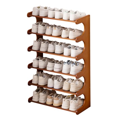 Großes Schuhregal aus Bambus, schmal, platzsparend, für Eingang, Schrank, Ecke und Tür, 60 x 25 x 95 cm, multifunktionales Aufbewahrungsregal für kleine Räume Großes Schuhregal aus Bambus, schmal, platzsparend, für Eingang, Schrank, Ecke und Tür, 60 x 25 x 95 cm, multifunktionales Aufbewahrungsregal für kleine Räume von Generisch