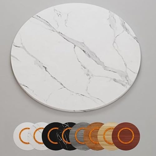 Großes Tablett aus massivem Holz, 55,9 cm (22 Zoll), drehbares Tablett für Esstisch, glattes Design, perfekt für Unterhaltung und Servieren von Generisch