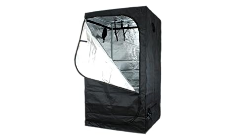 Growzelt 100x100x180 cm, schwarz, Anzuchtzelt, Pflanzenzelt, Growschrank von Generisch