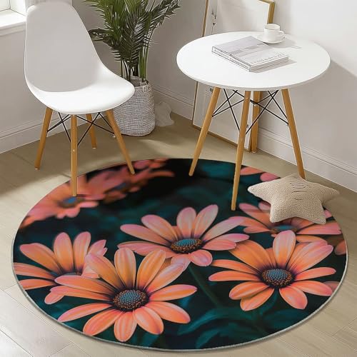Grün Runder Teppich 60 cm Round Eingangsbereich Läufer Pflanze Gänseblümchen Garten, Kleiner Kreis Bereich Küche Teppich rutschfest Waschbar Läufer Grün Runder Teppich 60 cm Round Eingangsbereich Läufer Pflanze Gänseblümchen Garten, Kleiner Kreis Bereich Küche Teppich rutschfest Waschbar Läufer von Generisch