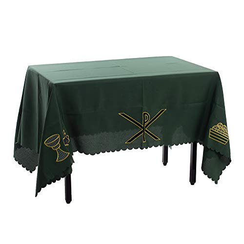 Grüne Kirche Altar Tischdecke für Kommunionsdienst elegant und langlebig von Generisch