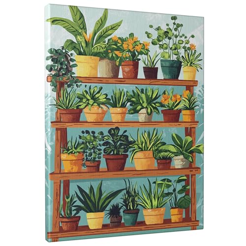 Grüne Pflanzenregale, Wandkunst, lebendige botanische Leinwanddrucke, von der Natur inspirierte Heimdekoration für Wohnzimmer, Schlafzimmer, Büro, ungerahmt, 20,3 x 30,5 cm Grüne Pflanzenregale, Wandkunst, lebendige botanische Leinwanddrucke, von der Natur inspirierte Heimdekoration für Wohnzimmer, Schlafzimmer, Büro, ungerahmt, 20,3 x 30,5 cm von Generisch