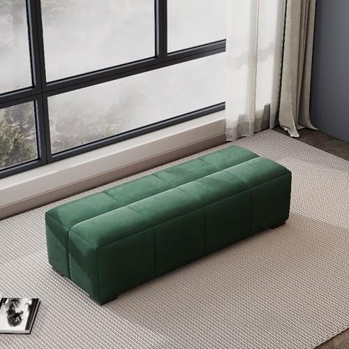 Grüne Sitzbank, gepolsterte Schuhaufbewahrung, Eingangs- und Schlafzimmer-Sitzgelegenheit, 90 cm lang, vielseitig für Flur, Wohnzimmer, Büro Grüne Sitzbank, gepolsterte Schuhaufbewahrung, Eingangs- und Schlafzimmer-Sitzgelegenheit, 90 cm lang, vielseitig für Flur, Wohnzimmer, Büro von Generisch