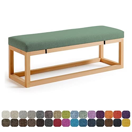 Grüne Terrassenbank für Innenmöbel 180 x 40 x 5 cm Stilvolle Erkerfenster-Sitzbank und Gartensofa Couch Bequemer Schaukelstuhl mit elastischen Bändern von Generisch