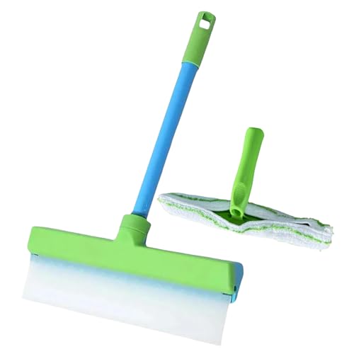 Grüner Duschabzieher für Glastüren – Duschwand Wischer Silikon | Silikon Fensterabzieher | Schaber Wischerwerkzeug für Auto Wand Küche Böden Spiegel Zuhause Badezimmer Haushalt Windshi von Generisch