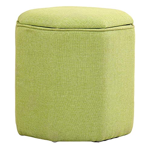 Grüner Leinen-Pouf, Ottomane, Hocker, gepolsterter Fußhocker und Aufbewahrungsbank für Schuhe, Couchtisch, 38 x 38 x 40 cm, stilvolle und funktionale Heimdekoration Grüner Leinen-Pouf, Ottomane, Hocker, gepolsterter Fußhocker und Aufbewahrungsbank für Schuhe, Couchtisch, 38 x 38 x 40 cm, stilvolle und funktionale Heimdekoration von Generisch