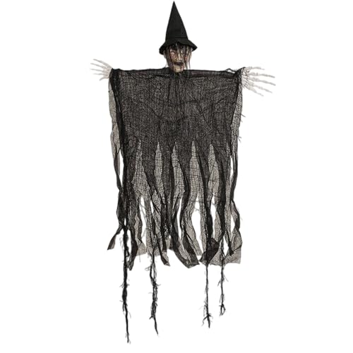 Gruselige Hexe Outdoor Decor - Halloween Figur Requisite, Ghoulish Hängende Dekoration Außen Setup | Gruselige Gartenfigur für Vordereingang Verzierung, Rasen Ornament für Herbst Party Styling von Generisch