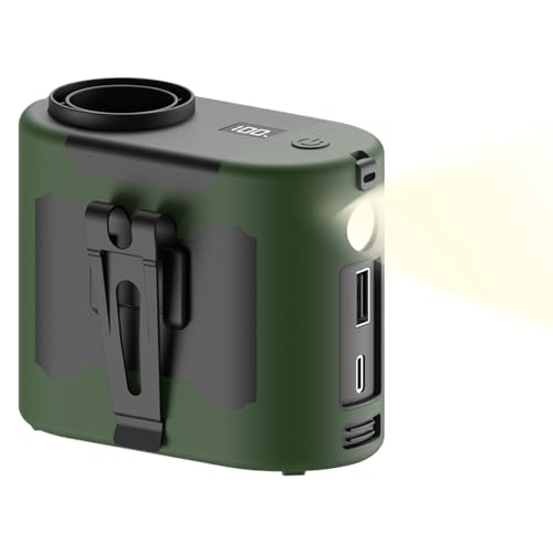 -Gürtelventilator Mit Taschenlampe Für Die Kühlung Von Baustellen-Kompakte Taillenclips-Lüfter, USB-wiederaufladbare Luftzirkulator, Freisprecher Tragbares Gerät, Wearable-Taillen-Lüfter | Outd von Generisch