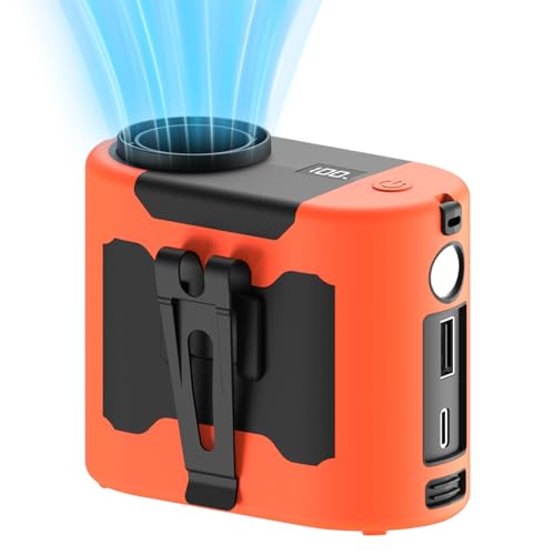 -Gürtelventilator Mit Taschenlampe Für Die Kühlung Von Baustellen-Kompakte Taillenclips-Lüfter, USB-wiederaufladbare Luftzirkulator, Freisprecher Tragbares Gerät, Wearable-Taillen-Lüfter | Outd -Gürtelventilator Mit Taschenlampe Für Die Kühlung Von Baustellen-Kompakte Taillenclips-Lüfter, USB-wiederaufladbare Luftzirkulator, Freisprecher Tragbares Gerät, Wearable-Taillen-Lüfter | Outd von Generisch