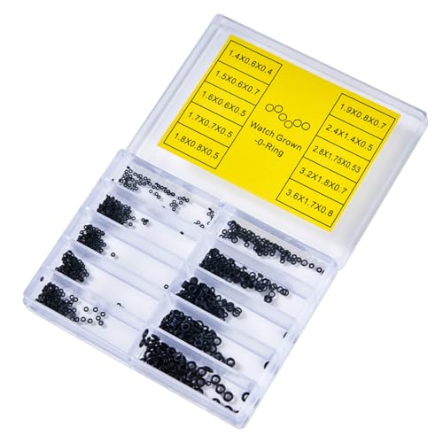 Gummi-Unterlegscheiben-Set | aus 500 Stück | Reparatur in mehreren Größen | hitzebeständiges Sortiment Kit für langfristige Verwendung wasserdicht für Uhr Gummi-Unterlegscheiben-Set | aus 500 Stück | Reparatur in mehreren Größen | hitzebeständiges Sortiment Kit für langfristige Verwendung wasserdicht für Uhr von Generisch