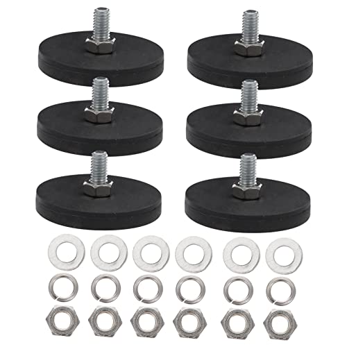 Gummibeschichtete Magnethalterung Fürs Auto 6 Stück Runde Magnete Befestigungsmagnete für Nummernschilder Deckenleuchten Lautsprecher Gummibeschichtete Magnethalterung Fürs Auto 6 Stück Runde Magnete Befestigungsmagnete für Nummernschilder Deckenleuchten Lautsprecher von Generisch
