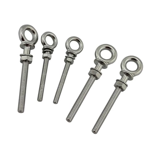 HX Lange Schulter Hebeöse Bolzen 316 Edelstahl Mit Mutter M6 M8 M10 for Draht Seil Heben(5PCS,M6) von Generisch