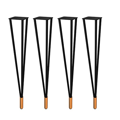 Haarnadel-Tischbeine, 80 cm, schwarze Metall-Stahlbeine mit Schrauben und Füßen, für Möbel, Heimwerker, moderner Mid-Century-Stil, langlebige Fellbeine, 4 Stück Haarnadel-Tischbeine, 80 cm, schwarze Metall-Stahlbeine mit Schrauben und Füßen, für Möbel, Heimwerker, moderner Mid-Century-Stil, langlebige Fellbeine, 4 Stück von Generisch