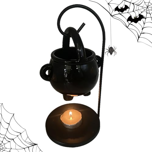 Hängende Kesselwachs Brenner - Duftlampe Hexenkessel Verdunster, Hexenkessel Topfkerzenhalter, Hexen Hexerei Home Yoga Room Meditation Dekorieren, Schwarzes Aroma Diffusor Kerze Teelicht Hängende Kesselwachs Brenner - Duftlampe Hexenkessel Verdunster, Hexenkessel Topfkerzenhalter, Hexen Hexerei Home Yoga Room Meditation Dekorieren, Schwarzes Aroma Diffusor Kerze Teelicht von Generisch
