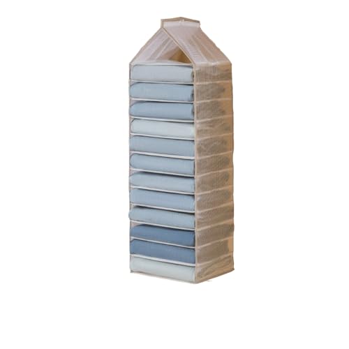 Hängender Kleiderschrank Organizer, Faltbare Aufbewahrungstasche für Kleidung, Schuhe, Handtücher – Platzsparende Mehrfache Aufbewahrungslösung für Schränke und Wäschekammern (Grün, 12 Etagen-2pcs) Hängender Kleiderschrank Organizer, Faltbare Aufbewahrungstasche für Kleidung, Schuhe, Handtücher – Platzsparende Mehrfache Aufbewahrungslösung für Schränke und Wäschekammern (Grün, 12 Etagen-2pcs) von Generisch