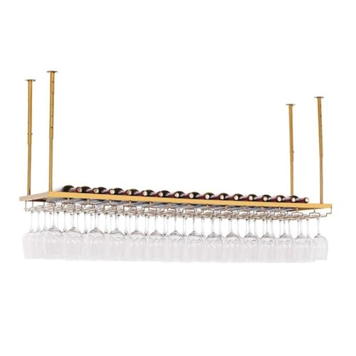 Hängender Stielglashalter, Weinregal, Weinregal-Ornamente, Weinglas-Hängeregal Aus Schmiedeeisen, for Küche Und Bar(80x30cm) von Generisch