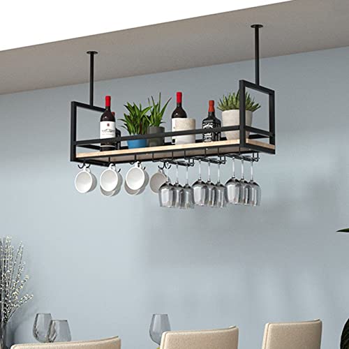 Hängendes Weinregal, Schrank, Decke, Weinglashalter mit Stielgläser, Kelch, Aufbewahrung, schwebende Regale für Zuhause und Küche, Dekor, Wandmontage, Pflanzenregal mit Leitplanke für Restaurant, Hängendes Weinregal, Schrank, Decke, Weinglashalter mit Stielgläser, Kelch, Aufbewahrung, schwebende Regale für Zuhause und Küche, Dekor, Wandmontage, Pflanzenregal mit Leitplanke für Restaurant, von Generisch