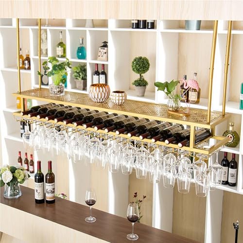 Hängendes Weinregal – Wandmontiertes Regal für Likörflaschen mit Weinglas-Aufbewahrungshalter für Zuhause, Bar, Esszimmer, Küche, Wohnzimmer Hängendes Weinregal – Wandmontiertes Regal für Likörflaschen mit Weinglas-Aufbewahrungshalter für Zuhause, Bar, Esszimmer, Küche, Wohnzimmer von Generisch