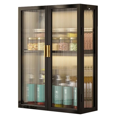 Hängeschrank - Moderner Wandschrank aus Metall mit Glastür zur Aufbewahrung in Bad, Küche und Wohnzimmer Hängeschrank - Moderner Wandschrank aus Metall mit Glastür zur Aufbewahrung in Bad, Küche und Wohnzimmer von Generisch