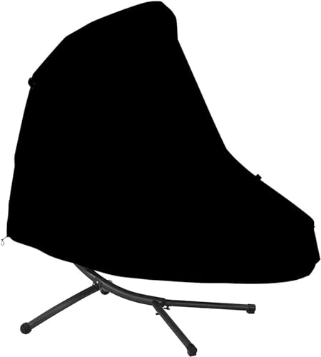 Hängesessel Abdeckung, 420D Oxford Abdeckung für Schwingsessel/Gartenliege, Hängeliege Wasserdichte Schutzhülle, Gewebe Abdeckplane Abdeckhaube(Size:73"Lx 46"W x 78"H,Color:schwarz) von Generisch