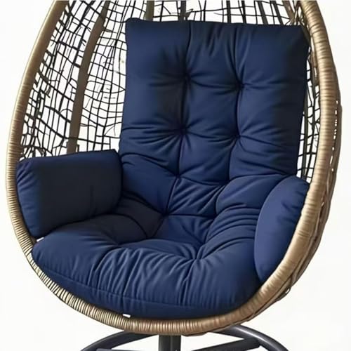 Hängesessel Kissen, Garten Polster, Auflage für Hängeschaukel, Hängekorb Sitzkissen, Waschbar Schaukelstuhl Sitzkissen Hängestuhl Sitzauflage(Navy Blue)(BB) von Generisch