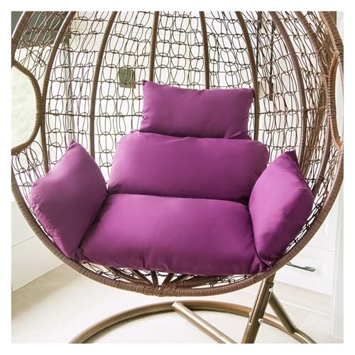Hängesessel für den Außenbereich, Rattan, Gartenschaukel, bequeme Hängematte, Sitzkissen für Terrasse, Strand und Terrasse (lila) von Generisch