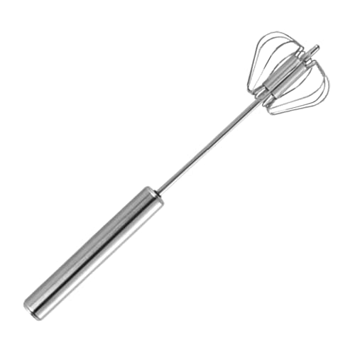 Halbautomatischer Schneebesen - Manual Whisk Hand Push Eierschläger | Ei -Whisk -Schläger | Push -Mixer -Mixer aus Edelstahl Ei, Milchsturmmixer Rührer zum Wischen, Schlagen von Generisch