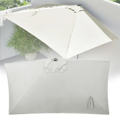 Halbe rechteckige Sonnenschirmabdeckung – 5 Rippen, Wandschirm-Ersatzstoff, Anti-UV-Terrassenabdeckung für Hinterhof, Außenbereich von Generisch
