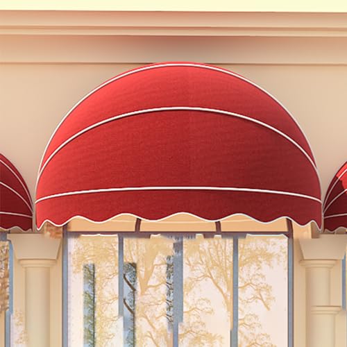 Halbkuppel Fenstermarkise Wasserdicht UV-beständig Vordach Faltbar Terrassenabdeckung 90x45x45cm Rot Perfekt für Regen & Sonnenschutz Outdoor Schattenlösung Halbkuppel Fenstermarkise Wasserdicht UV-beständig Vordach Faltbar Terrassenabdeckung 90x45x45cm Rot Perfekt für Regen & Sonnenschutz Outdoor Schattenlösung von Generisch