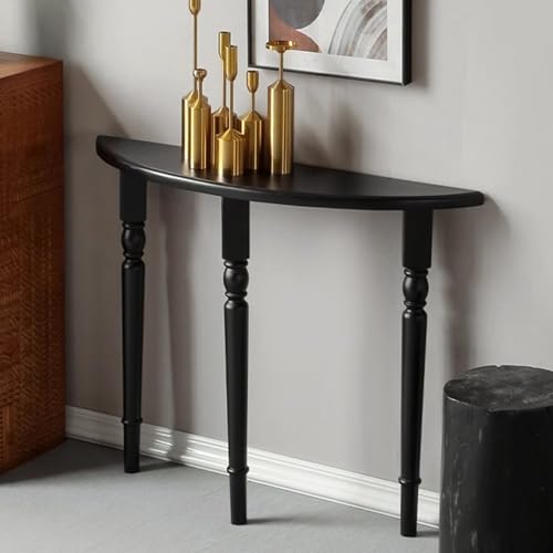 Halbmond Konsolentisch Massivholz Vintage Sofatisch für Eingang, Flur, Wohnzimmer von Generisch