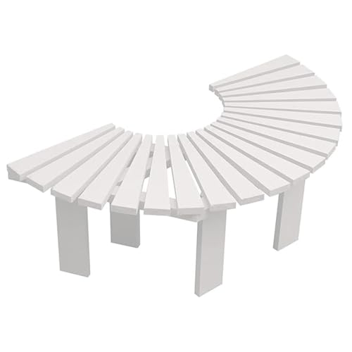 Halbrunde Baumbank, Massivholz Outdoor Terrasse Sitz, Wetterfest Garten Veranda Hinterhof & Park Möbel mit stilvollem Design von Generisch