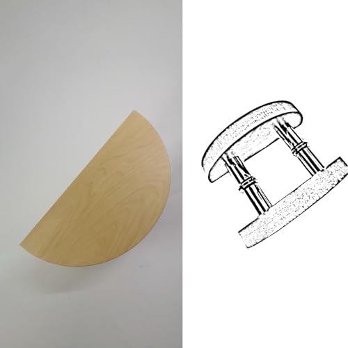 Halbrunder Türgriff aus Holz - Modernes doppelseitiges Design für Einzeltüreingang Halbrunder Türgriff aus Holz - Modernes doppelseitiges Design für Einzeltüreingang von Generisch