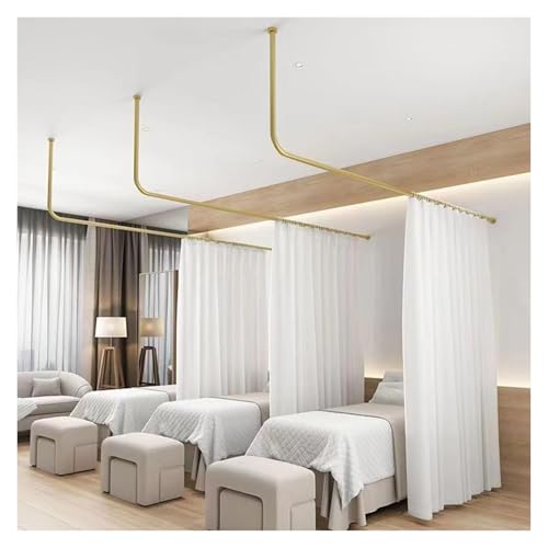 Halbtransparenter Salon-Trennvorhang mit L-förmiger Metallstütze, innovatives Design für Privatsphäre und Raumteilung in Schönheitssalons von Generisch