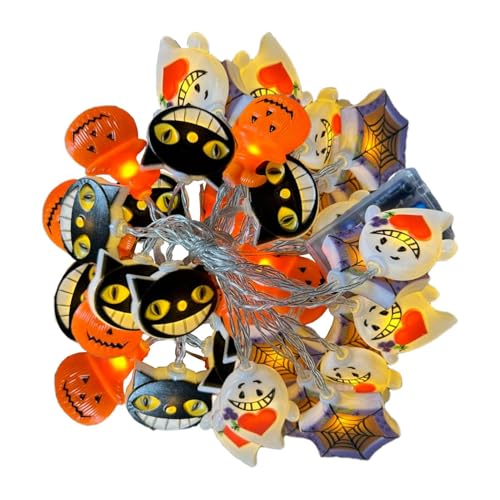 Halloween Deko Lichterkette | Für Innenbereich Und Außenbereich - Wetterfeste Deko Festlich Beleuchtung Für Terrasse Baum Gartenbereich Hof Patio von Generisch