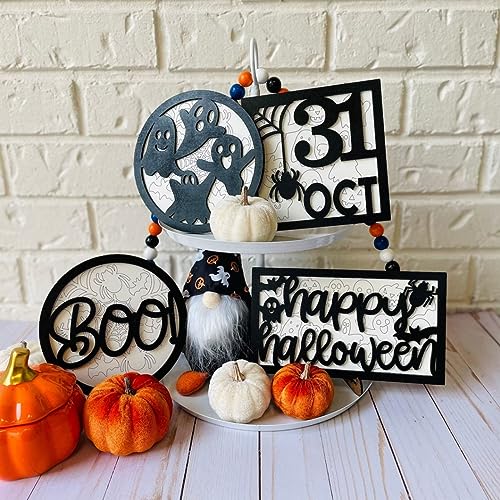 Halloween-Dekoration, Fenster, Halloween-Party, Zuhause, gestuftes Tablett, Ornament, Handwerk, Ornament, Geisterdekorationen (Schwarz, Einheitsgröße) von Generisch