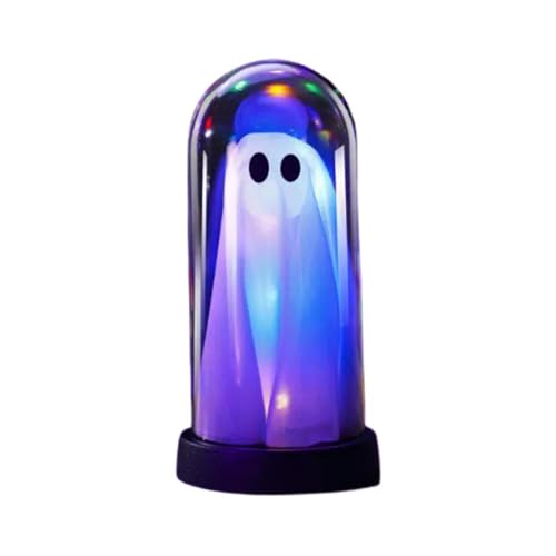 Halloween-Dekoration, beleuchteter Geist in Glasglocke, niedlicher Geist mit Licht für Zuhause, Urlaub, Dekoration, Party und Q3T9 Zubehör Halloween-Dekoration, beleuchteter Geist in Glasglocke, niedlicher Geist mit Licht für Zuhause, Urlaub, Dekoration, Party und Q3T9 Zubehör von Generisch