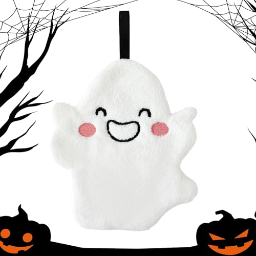 Halloween- -Handtücher für Badezimmer | Halloween-dekorative Handtücher für Küche – besticktes -Geschirrtuch für Badezimmer, Trocknen, Küche, Reinigungstuch, weich, saugfähig von Generisch