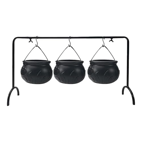 Halloween- | Hexenkessel Servierschalen – Eisen-Eimer für Süßigkeiten-Servierer, Leckereien, Zuhause, Küche, Esstisch, Innenveranda, Party-Dekoration von Generisch