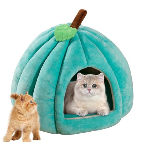 Halloween-Katzenhaus für den Innenbereich, Katzennisthaus - Halloween Haustier Kätzchen Höhlenhaus Kürbisförmig,Geschlossenes thermisches Haustierhaus, Haustierschlafbett für Hauskatzen und kleine Hun Halloween-Katzenhaus für den Innenbereich, Katzennisthaus - Halloween Haustier Kätzchen Höhlenhaus Kürbisförmig,Geschlossenes thermisches Haustierhaus, Haustierschlafbett für Hauskatzen und kleine Hun von Generisch