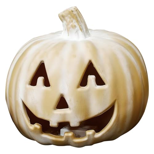 Halloween Keramik Nachtlicht Ton Dekor mit LED Flammeneffekt Partykleider Für Frauen Elegant Edel (Rose Gold, One Size) von Generisch