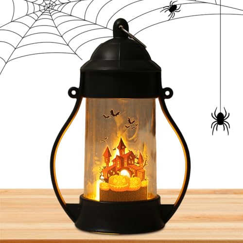 Halloween Kerzen Laterne - Kürbis Skelett Nachttischlampe LED Laterne Deko,Tischleuchte Deko Halloween Für Party Wohnzimmer Garten Terrasse Kamin Bücherregal Halloween Kerzen Laterne - Kürbis Skelett Nachttischlampe LED Laterne Deko,Tischleuchte Deko Halloween Für Party Wohnzimmer Garten Terrasse Kamin Bücherregal von Generisch