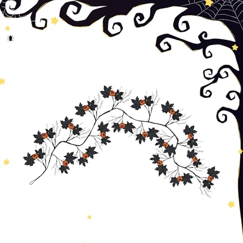 Halloween Leichte Girlande - Batteriekürbis Weinleuchten | wasserdichte 8 Modi Dekorative Wandbeleuchtung, Zweige Für Fensterspiegel Schlafzimmer Gartenterrasse Dekoration Party Halloween Leichte Girlande - Batteriekürbis Weinleuchten | wasserdichte 8 Modi Dekorative Wandbeleuchtung, Zweige Für Fensterspiegel Schlafzimmer Gartenterrasse Dekoration Party von Generisch