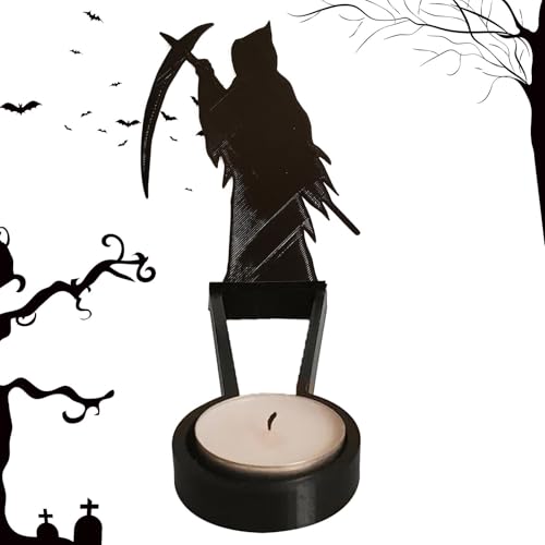 Halloween-Schatten-Kerzenhalter-,Halloween-Schatten-Kerzenhalter,Halloween-Teelicht-Schattenwerfer-Kerzenhalter | Schwarzes gruseliges Metallkunstwerk, Schreibtischdekoration für Tischplatte, Halloween-Schatten-Kerzenhalter-,Halloween-Schatten-Kerzenhalter,Halloween-Teelicht-Schattenwerfer-Kerzenhalter | Schwarzes gruseliges Metallkunstwerk, Schreibtischdekoration für Tischplatte, von Generisch